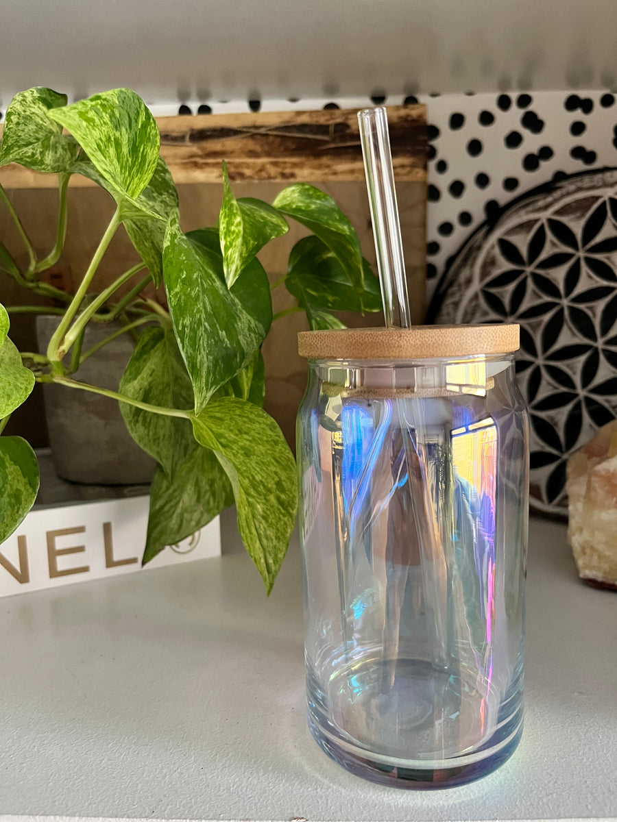 Glass Can w/ Bamboo Lid