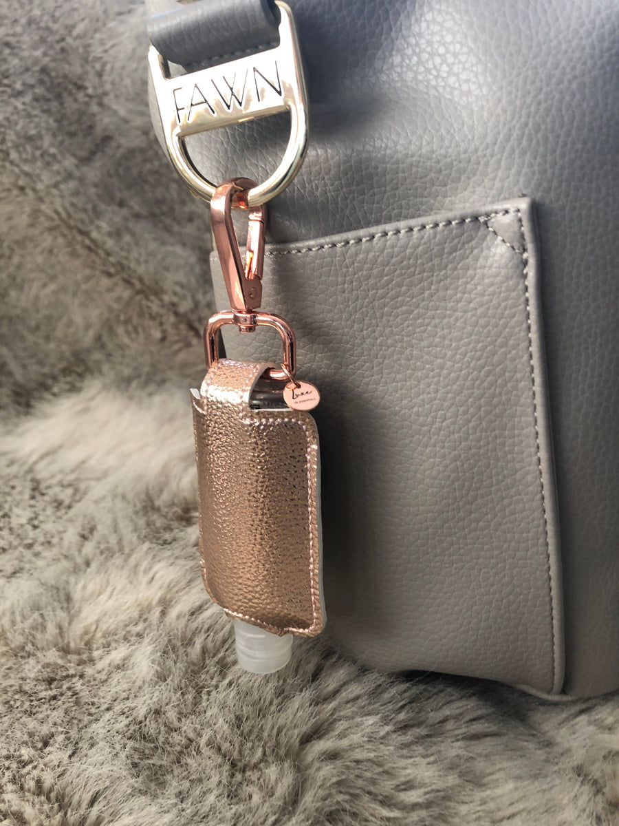 Rose Gold Hand Cream Keychain | With Refillable Bottle