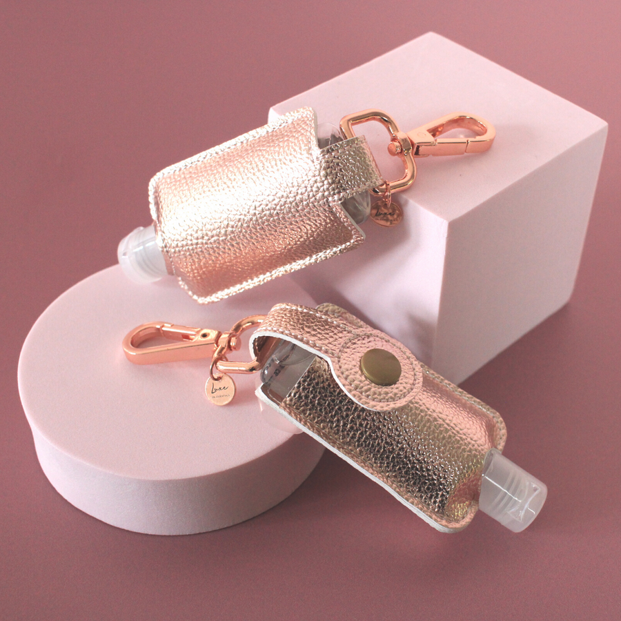 Rose Gold Hand Cream Keychain | With Refillable Bottle